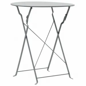 Záhradného bistro set 3 ks oceľ Dekorhome Černá