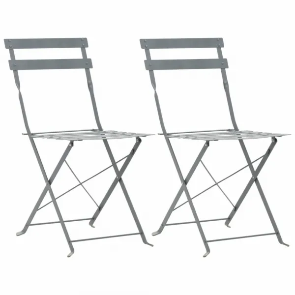 Záhradného bistro set 3 ks oceľ Dekorhome Černá