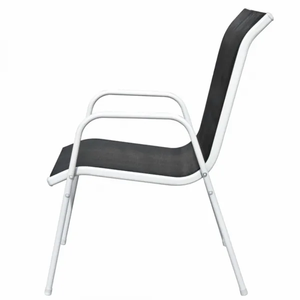 Záhradný bistro set 3 ks Dekorhome Černá / šedá