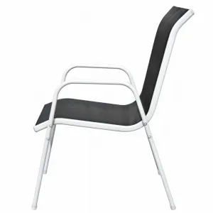 Záhradný bistro set 3 ks Dekorhome Černá / šedá