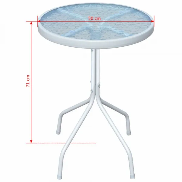 Záhradný bistro set 3 ks Dekorhome Černá / šedá