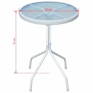Záhradný bistro set 3 ks Dekorhome Černá / šedá