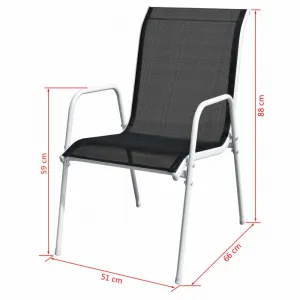 Záhradný bistro set 3 ks Dekorhome Černá / šedá