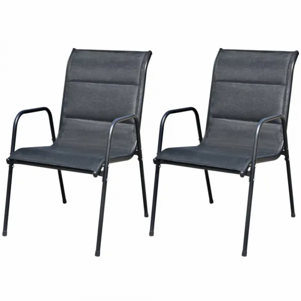 Záhradný bistro set 3 ks Dekorhome Černá / šedá