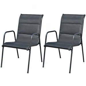 Záhradný bistro set 3 ks Dekorhome Černá / šedá