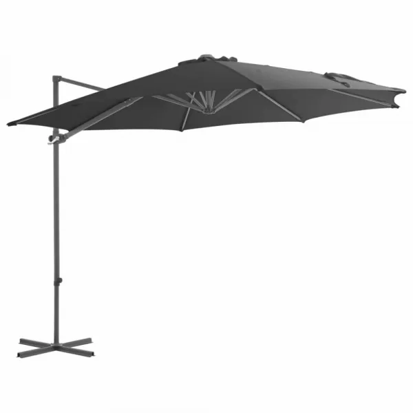 Záhradný slnečník so stojanom Ø 300 cm Dekorhome Šedohnědá taupe