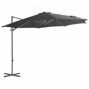 Záhradný slnečník so stojanom Ø 300 cm Dekorhome Šedohnědá taupe