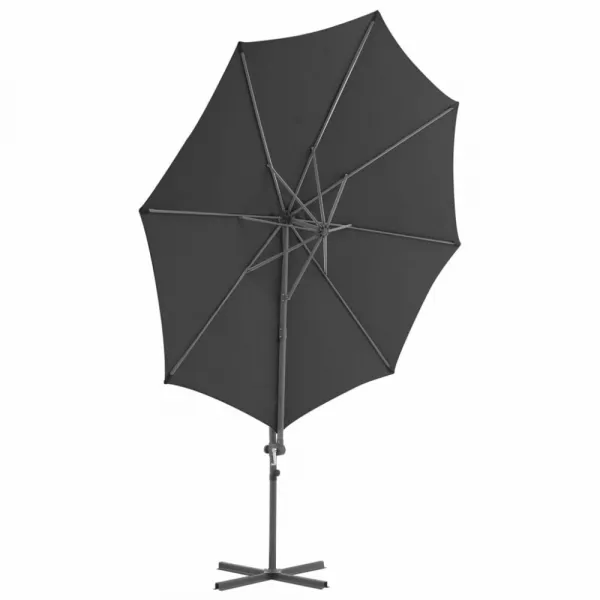 Záhradný slnečník so stojanom Ø 300 cm Dekorhome Šedohnědá taupe