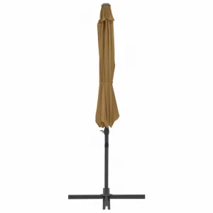 Záhradný slnečník so stojanom Ø 300 cm Dekorhome Šedohnědá taupe