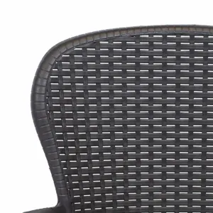 Záhradné stoličky 2 ks plast Dekorhome Antracit