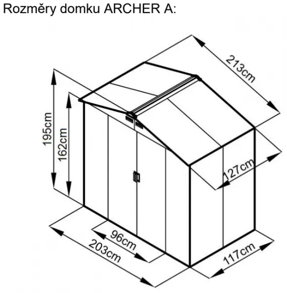 ARCHER A domek Rojaplast Zelená