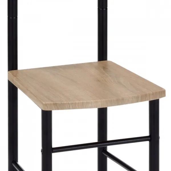 Nemý sluha 81870 WT biely lak/čierny dub, 119 cm