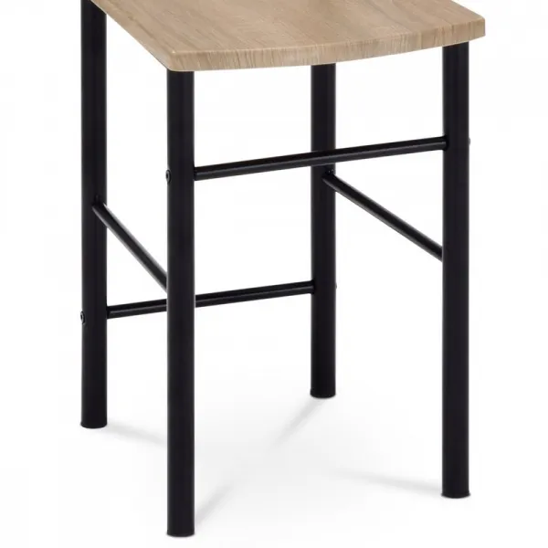 Nemý sluha 81870 WT biely lak/čierny dub, 119 cm