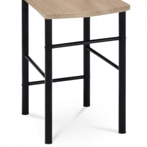 Nemý sluha 81870 WT biely lak/čierny dub, 119 cm