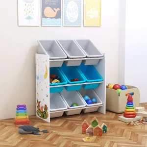 Organizér/regál na hračky, viacfarebná/vzor, DARLING TYP 3