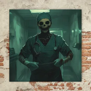 Dark art obraz z dreva - Doktor
