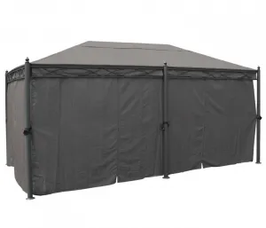 Záhradný altánok so závesmi 5x3 m Dekorhome