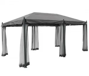 Záhradný altánok so závesmi 5x3 m Dekorhome