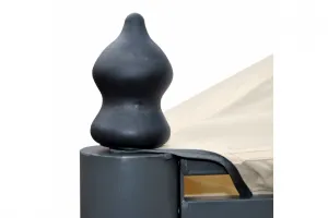 Záhradný altánok so závesmi 4x3 m Dekorhome