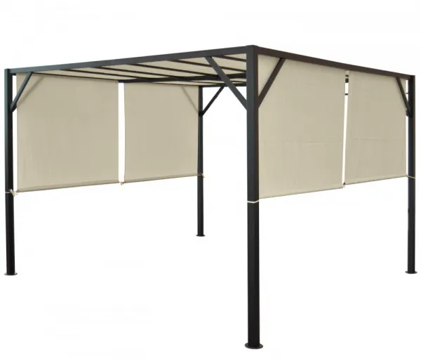 Pergola so sťahovacou strechou 3x3 m Dekorhome