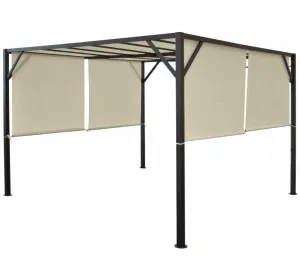 Pergola so sťahovacou strechou 3x3 m Dekorhome