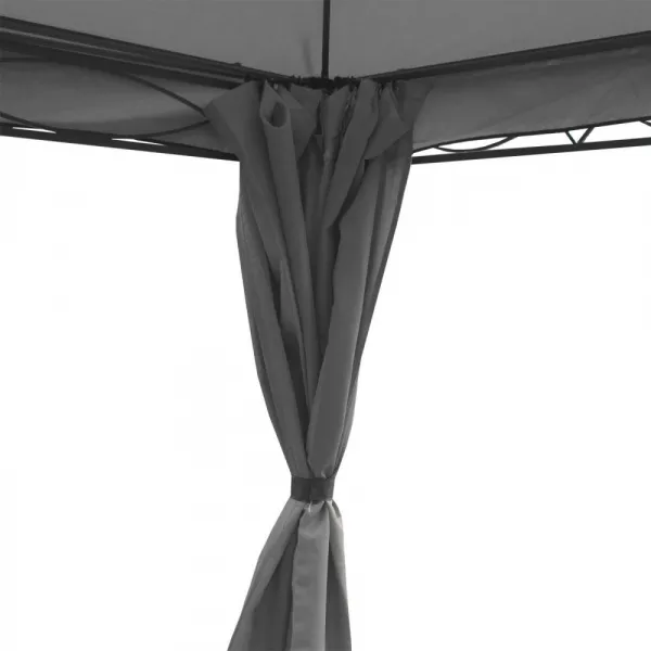 Záhradný altánok so závesmi 4x3 m Dekorhome