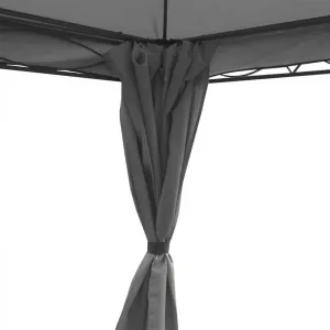 Záhradný altánok so závesmi 4x3 m Dekorhome