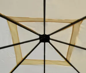 Záhradný altánok so závesmi 4x4 m Dekorhome