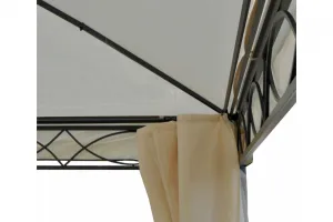 Záhradný altánok so závesmi 4x4 m Dekorhome
