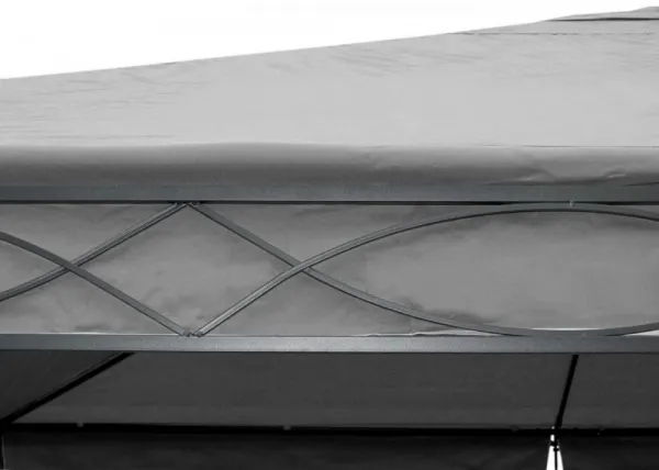 Záhradný altánok so závesmi 4x4 m Dekorhome