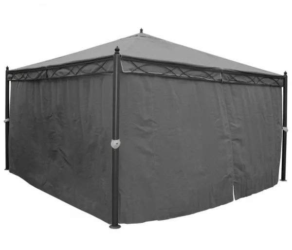 Záhradný altánok so závesmi 4x4 m Dekorhome