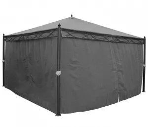Záhradný altánok so závesmi 4x4 m Dekorhome