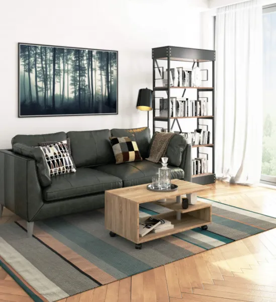 Ak furniture Konferenčný stolík na kolieskach Vini sonoma