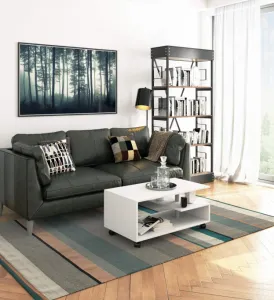 Ak furniture Konferenčný stolík na kolieskach Vini biely