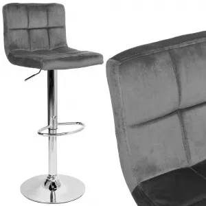 Arako bar hocker chróm grafit Velvet
