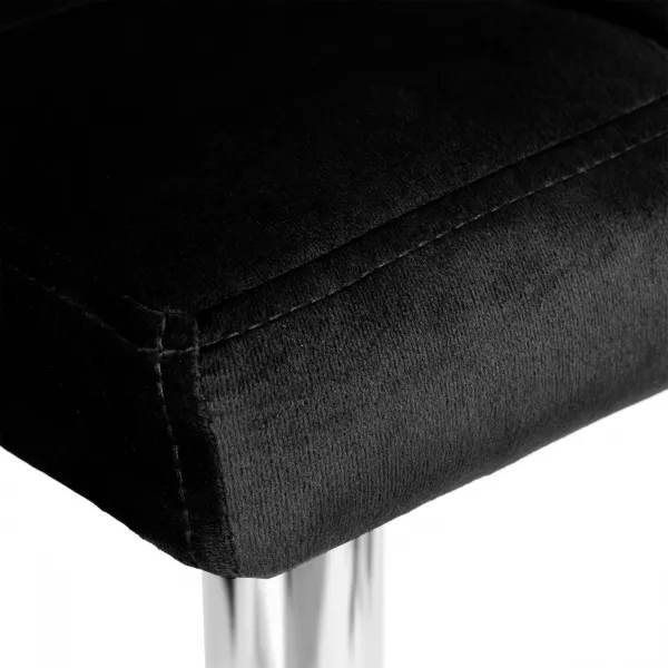 Arako bar hocker chróm čierny Velvet