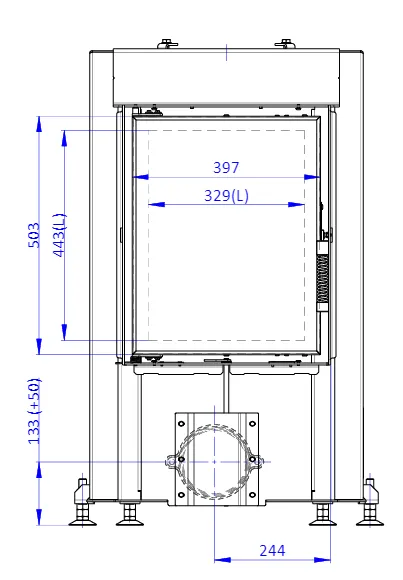 ROMOTOP DYNAMIC 3G 44.55.01 - krbová vložka rovná pre dlhodobú akumulačnú prevádzku s dvojitým presklením DG3 01