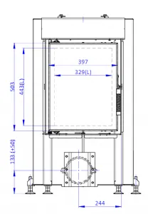 ROMOTOP DYNAMIC 3G 44.55.01 - krbová vložka rovná pre dlhodobú akumulačnú prevádzku s dvojitým presklením DG3 01