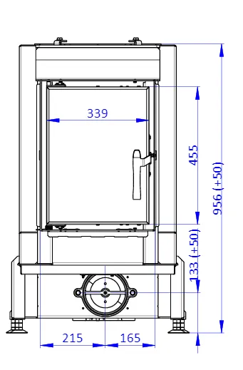 ROMOTOP DYNAMIC B3G 38.50.01 - krbová vložka rovná pre dlhodobú akumulačnú prevádzku s dvojitým presklením DB3F 01