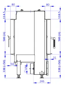ROMOTOP DYNAMIC B3G 38.50.01 - krbová vložka rovná pre dlhodobú akumulačnú prevádzku s dvojitým presklením DB3F 01