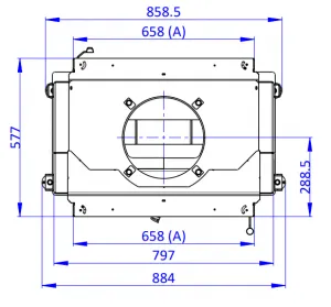ROMOTOP DYNAMIC B3G 66.44.01 - krbová vložka rovná pre dlhodobú akumulačnú prevádzku s dvojitým presklením DB3H 01
