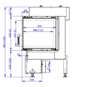 ROMOTOP DYNAMIC R 3G S 55.44.42.21 - krbová vložka rovná pre dlhodobú akumulačnú prevádzku s dvojitým presklením DR3SG 21