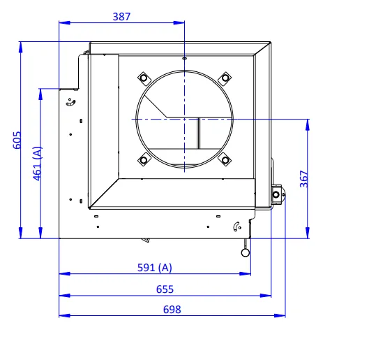 ROMOTOP DYNAMIC L 3G S 55.44.42.21 - krbová vložka rovná pre dlhodobú akumulačnú prevádzku s dvojitým presklením DL3SG 21