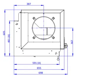 ROMOTOP DYNAMIC L 3G S 55.44.42.21 - krbová vložka rovná pre dlhodobú akumulačnú prevádzku s dvojitým presklením DL3SG 21