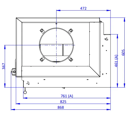ROMOTOP DYNAMIC R 3G S 72.44.42.21 - krbová vložka rovná pre dlhodobú akumulačnú prevádzku s dvojitým presklením DR3SH 21