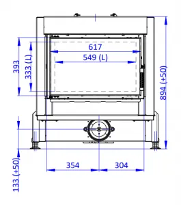 ROMOTOP DYNAMIC T 3G 66.44.01 - krbová vložka tunelová pre dlhodobú akumulačnú prevádzku s dvojitým presklením DT3H 01