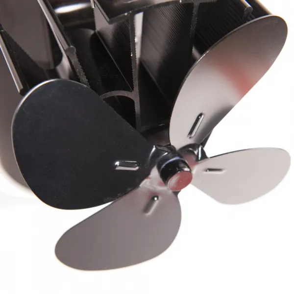 HS Flamingo | Ventilátor krbový na dymovod štvorlopatkový čierny