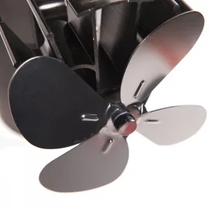 HS Flamingo | Ventilátor krbový na dymovod štvorlopatkový čierny