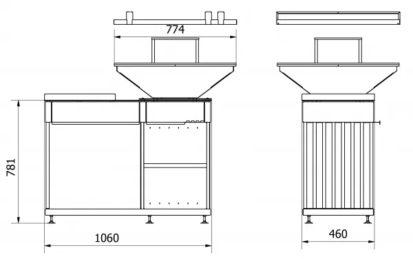 Kratki QUADRUM HORIZONTAL - ohnisko s grilom