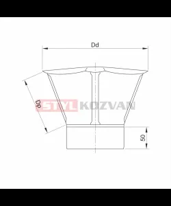 Strieška 220 mm nerez NJ13/220